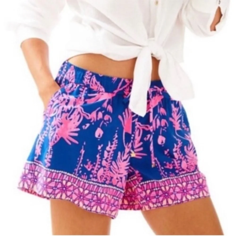 Lilly Pulitzer Katia Shorts Indigo Night Caw print size‎ XS